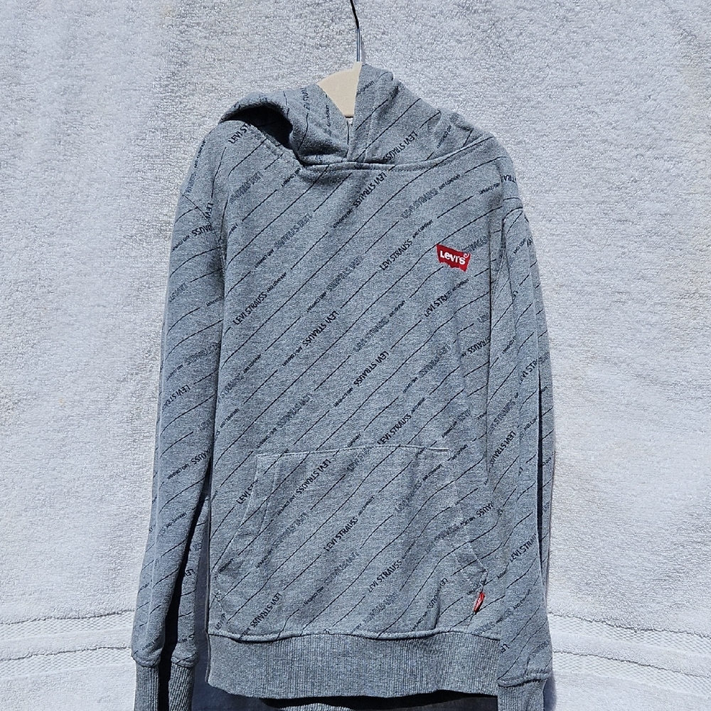 Levi's Heather Gray Logo Kids Sweat Shirt Size 5/6